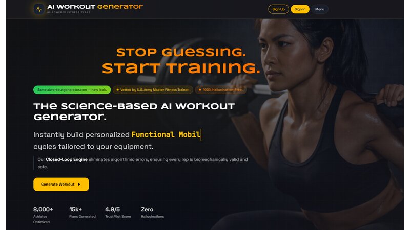 Ai Workout Generator preview