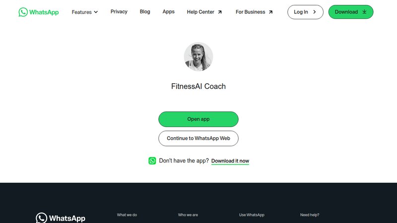 AI Fitness Coach on WhatsApp preview
