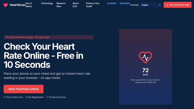 Browser-based heart rate measurement using only phone sensors (SCG)