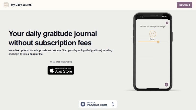 My Daily Journal – An iOS Digital Journal Without Subscriptions