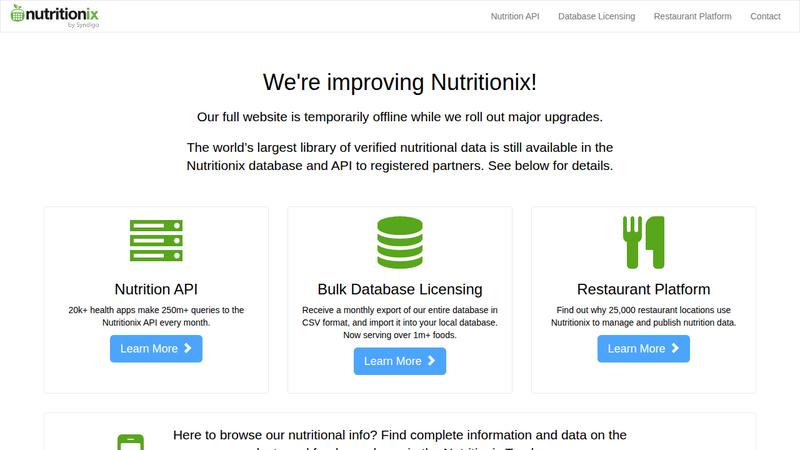 Nutritionix Track preview