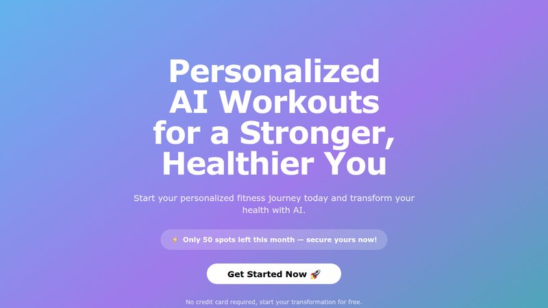 AI generates personalized workout plans – looking for 50 testers