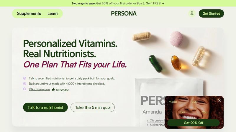 Persona Nutrition preview