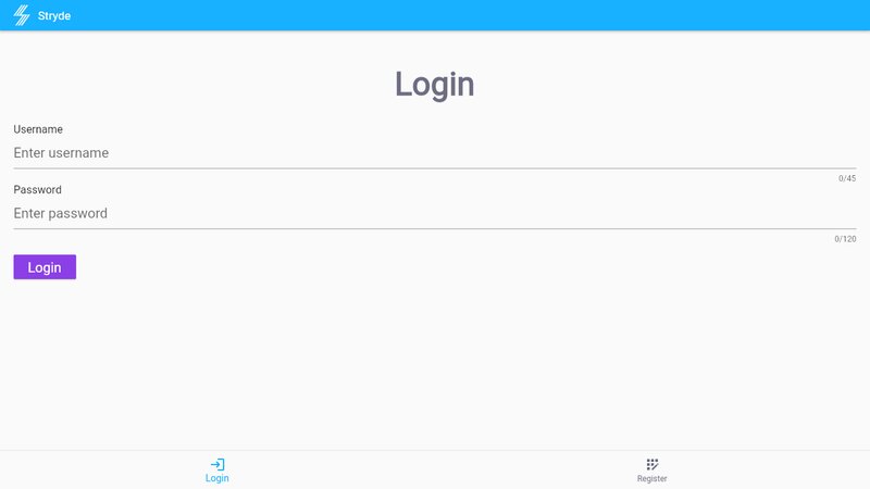 Stryde Workout Planner
